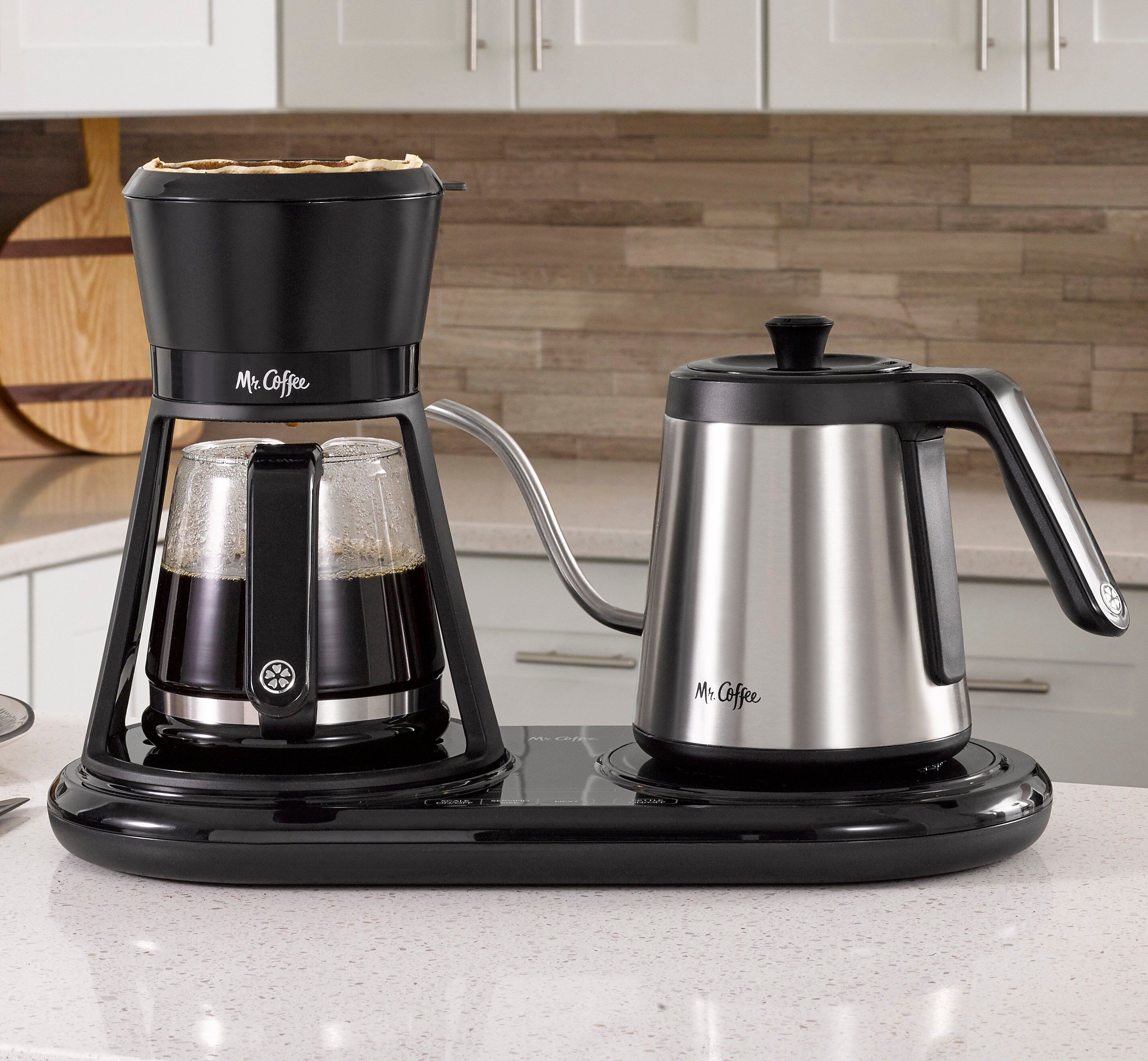 pour over coffee maker on counter